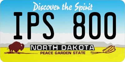ND license plate IPS800