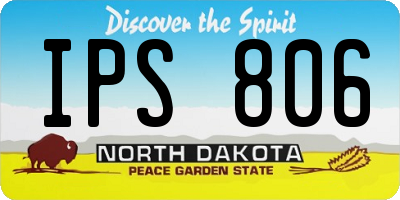 ND license plate IPS806