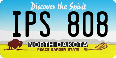 ND license plate IPS808