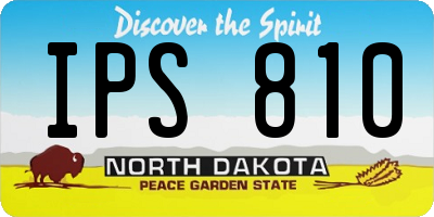 ND license plate IPS810