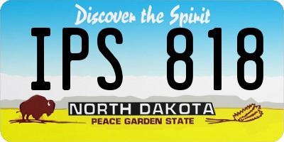 ND license plate IPS818