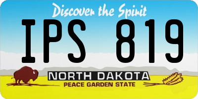 ND license plate IPS819