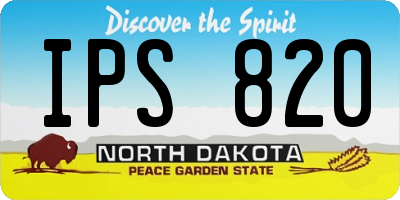 ND license plate IPS820