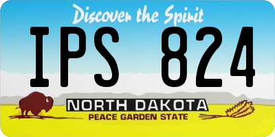 ND license plate IPS824