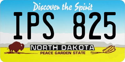 ND license plate IPS825