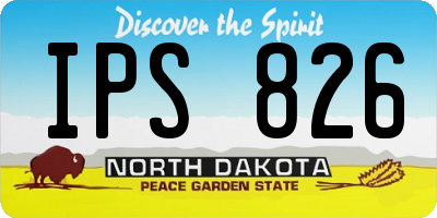 ND license plate IPS826