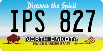ND license plate IPS827