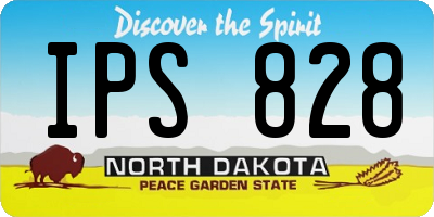 ND license plate IPS828