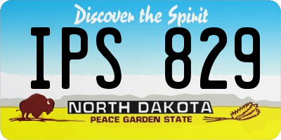 ND license plate IPS829