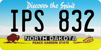 ND license plate IPS832