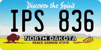 ND license plate IPS836