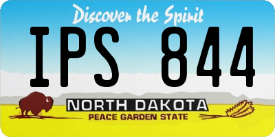 ND license plate IPS844