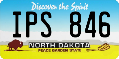 ND license plate IPS846