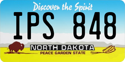 ND license plate IPS848