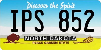 ND license plate IPS852