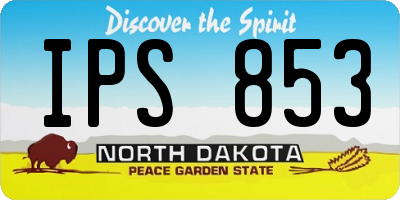 ND license plate IPS853