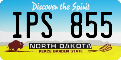 ND license plate IPS855