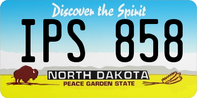 ND license plate IPS858