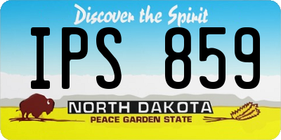 ND license plate IPS859