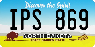 ND license plate IPS869