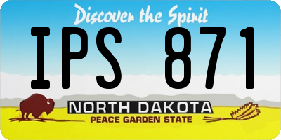 ND license plate IPS871