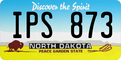 ND license plate IPS873