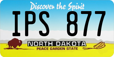 ND license plate IPS877