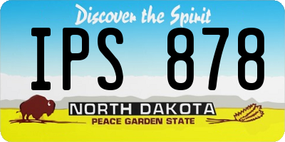 ND license plate IPS878