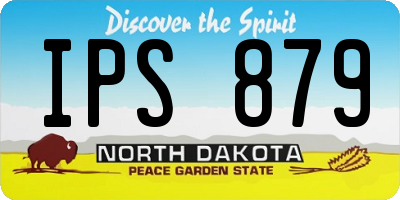 ND license plate IPS879