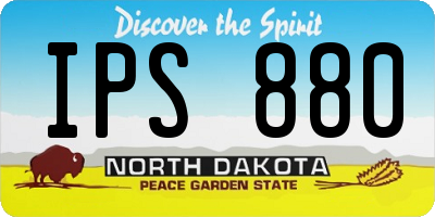 ND license plate IPS880