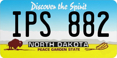ND license plate IPS882