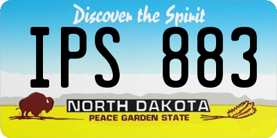 ND license plate IPS883