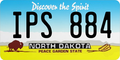 ND license plate IPS884
