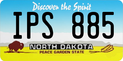 ND license plate IPS885