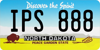 ND license plate IPS888