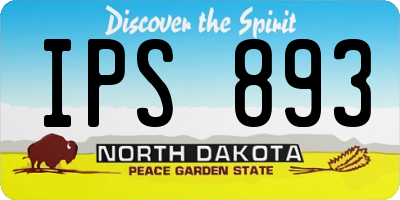 ND license plate IPS893