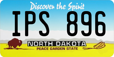 ND license plate IPS896
