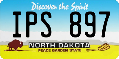 ND license plate IPS897
