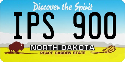 ND license plate IPS900