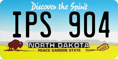 ND license plate IPS904