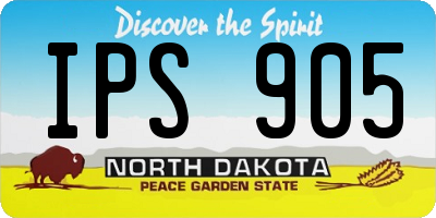 ND license plate IPS905
