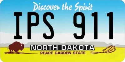 ND license plate IPS911