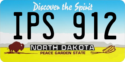 ND license plate IPS912