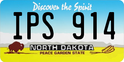 ND license plate IPS914