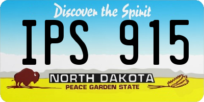 ND license plate IPS915