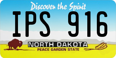 ND license plate IPS916
