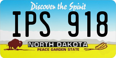 ND license plate IPS918