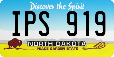ND license plate IPS919