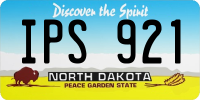 ND license plate IPS921