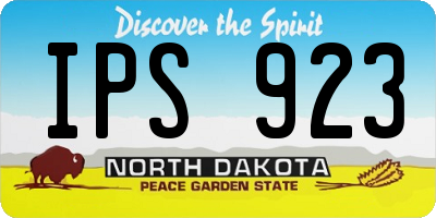 ND license plate IPS923